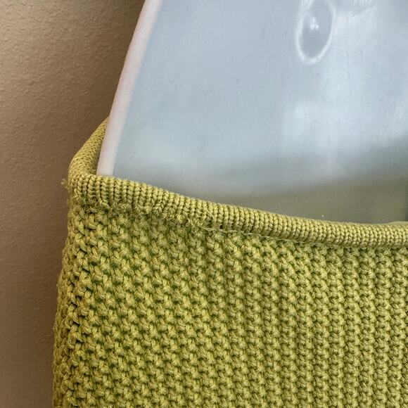 Ronny Kobo Chartreuse Green Crochet Mini Dress SMALL Cutout Resort Designer $295 - Picture 9 of 9